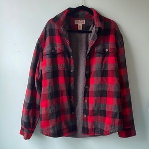 Men’s plaid fleece jacket